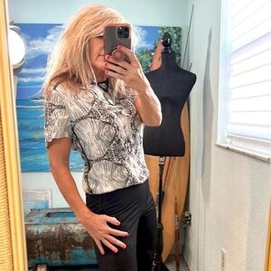 🖤J BRAND, Incredible Blouse, Zipper Back Upper, (MSRP $395),Size Large